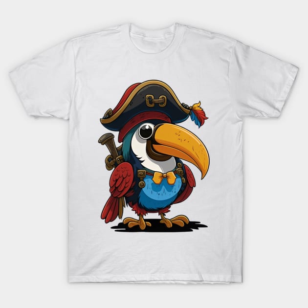 Toucan Pirate #7 T-Shirt by ToucanVooDoo